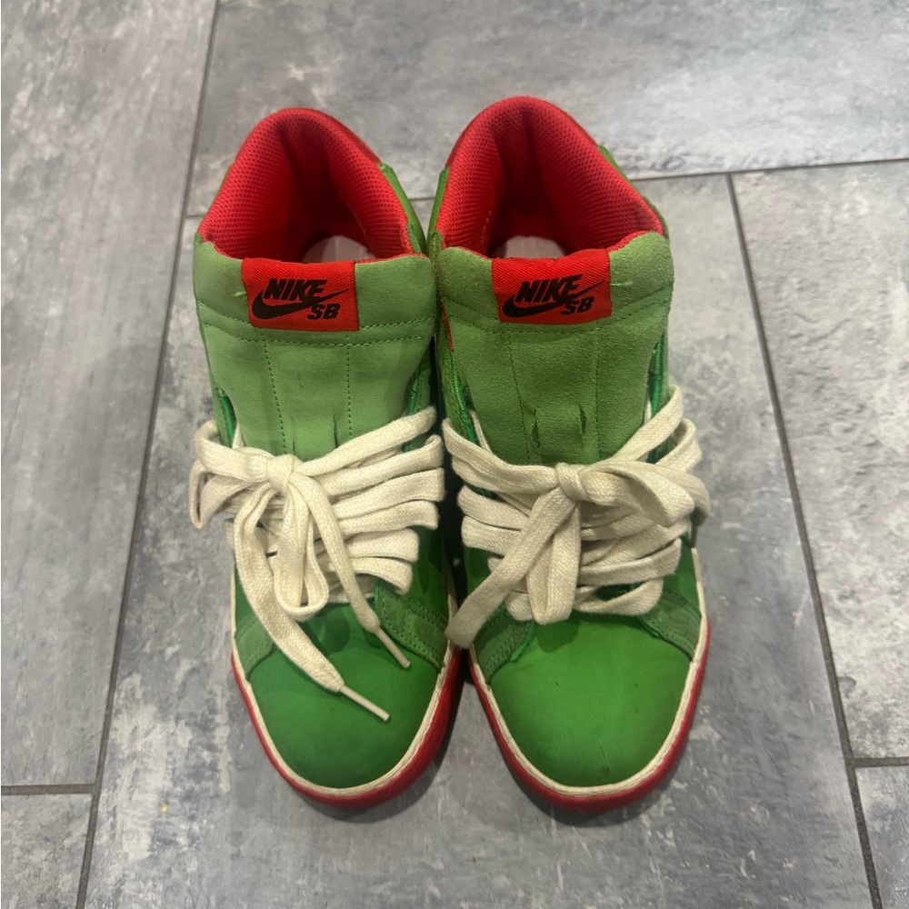 Nike Kids Green and Red SB Sneakers